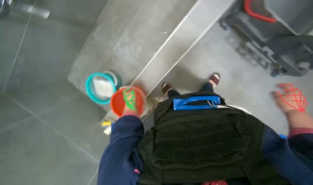 Preparing cleaning buckets: egocentric robotics sample