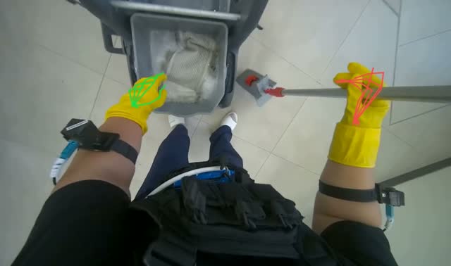 Cleaning the mop head: egocentric robotics sample