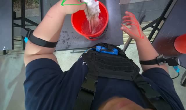 Preparing cloth for cleaning: egocentric robotics sample