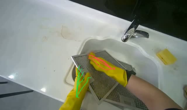 Scrubbing range hood filters: egocentric robotics sample