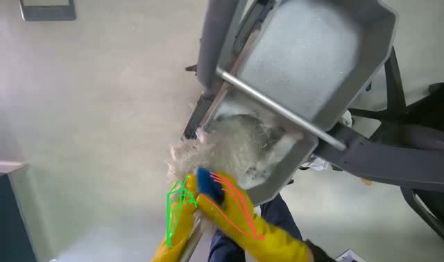 Mopping office floor: egocentric robotics sample