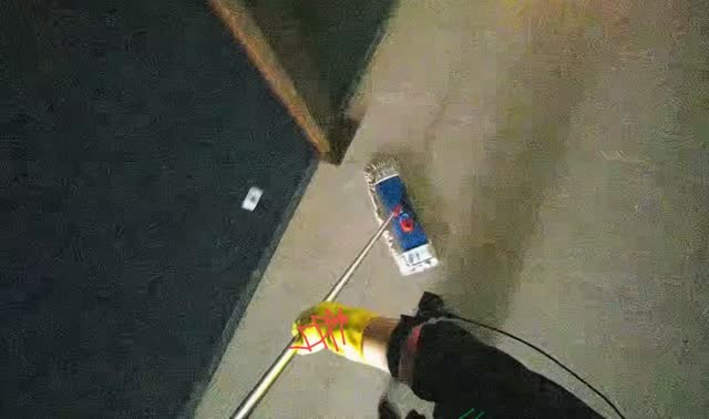 Mopping hallway floor: egocentric robotics sample