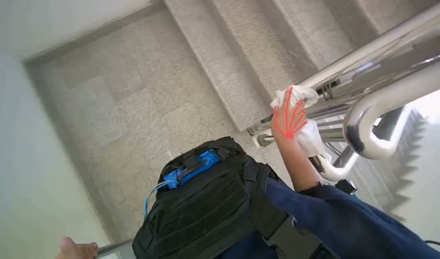 Wiping metal handrail: egocentric robotics sample