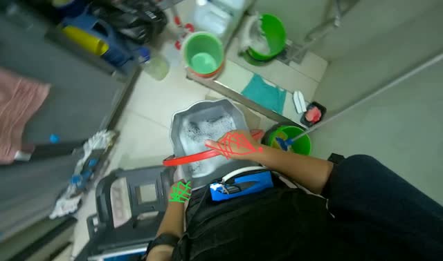 Setting up mop cart: egocentric robotics sample