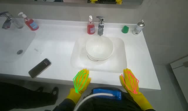 Filling bucket with water: egocentric robotics sample