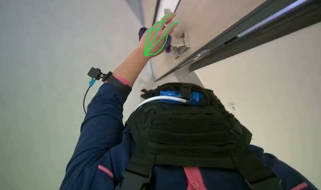 Cleaning the door: egocentric robotics sample