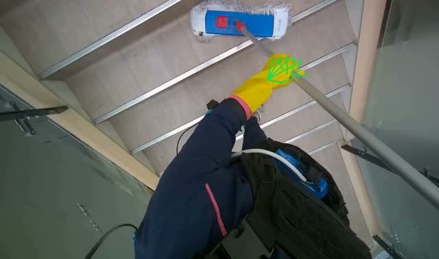 Mopping stairs: egocentric robotics sample