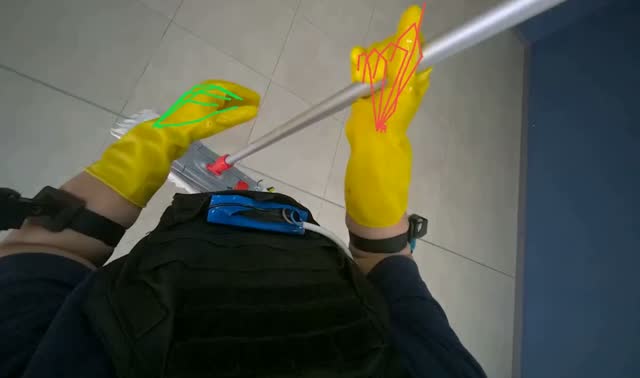 Mopping floor: egocentric robotics sample