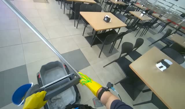 Mopping the floor: egocentric robotics sample
