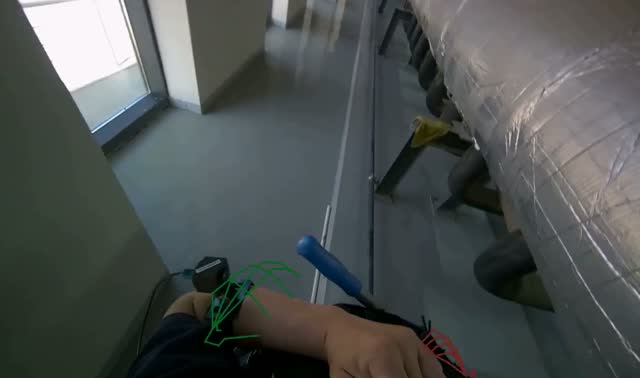 Mopping floor under pipe: egocentric robotics sample