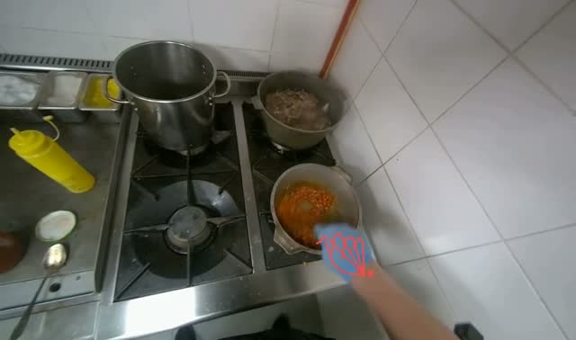 Stirring food in a pot: egocentric robotics sample