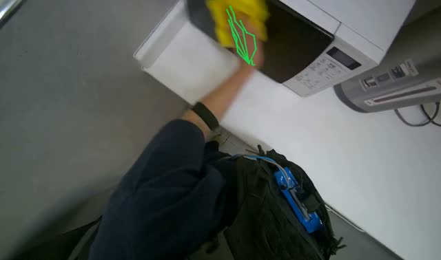 Wiping kitchen counter: egocentric robotics sample