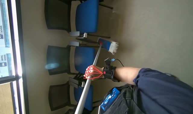 Mopping room floor: egocentric robotics sample