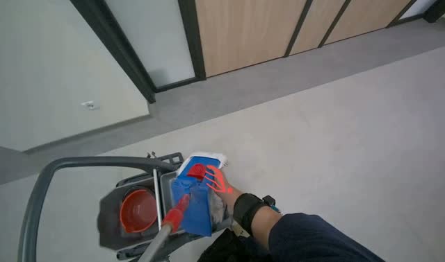 Wringing mop head: egocentric robotics sample