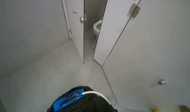 Cleaning and emptying restroom: egocentric robotics sample