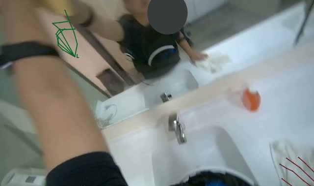 Wiping bathroom mirrors: egocentric robotics sample