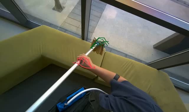 Cleaning windows with mop: egocentric robotics sample