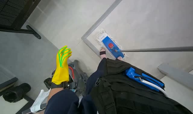 Mopping classroom floor: egocentric robotics sample