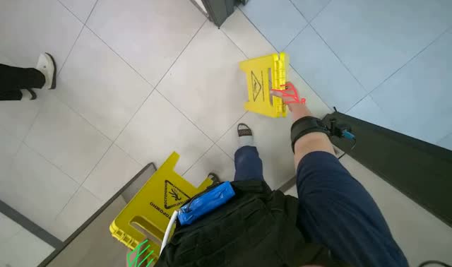Gathering cleaning tools: egocentric robotics sample