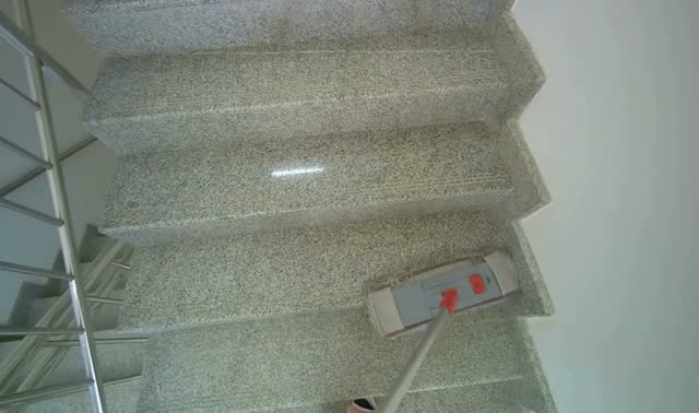 Mopping stairwell floor and stairs: egocentric robotics sample