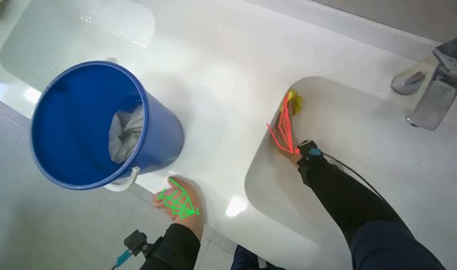 Cleaning sinks and counter: egocentric robotics sample