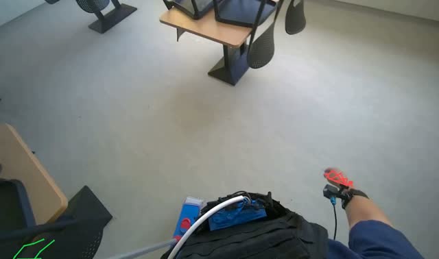Mopping office floor: egocentric robotics sample