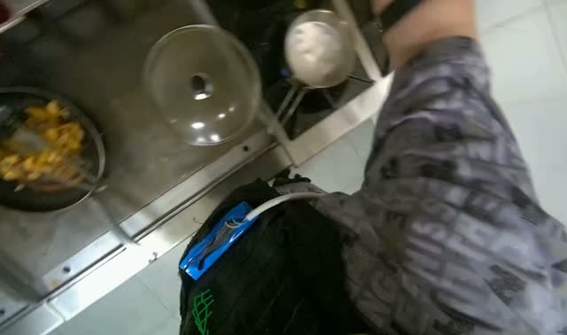 Cooking ingredients on stove: egocentric robotics sample