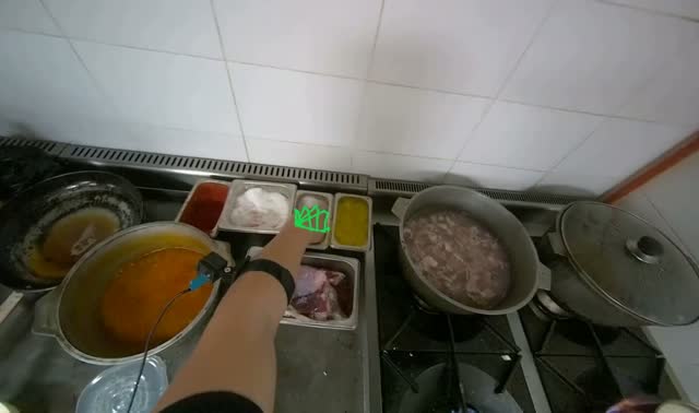 Seasoning and torching noodles: egocentric robotics sample