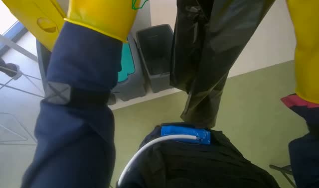 Replacing trash bags in bins: egocentric robotics sample