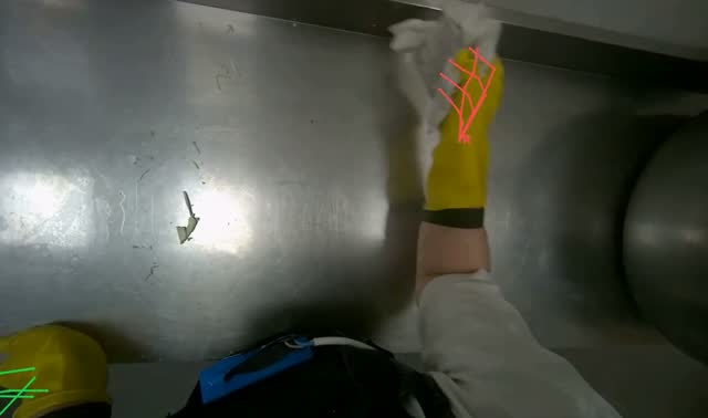 Wiping kitchen counter: egocentric robotics sample