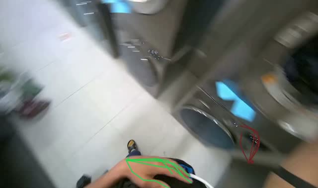 Unloading dryer and collecting clothes: egocentric robotics sample