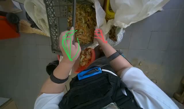 Collecting and sorting food waste: egocentric robotics sample