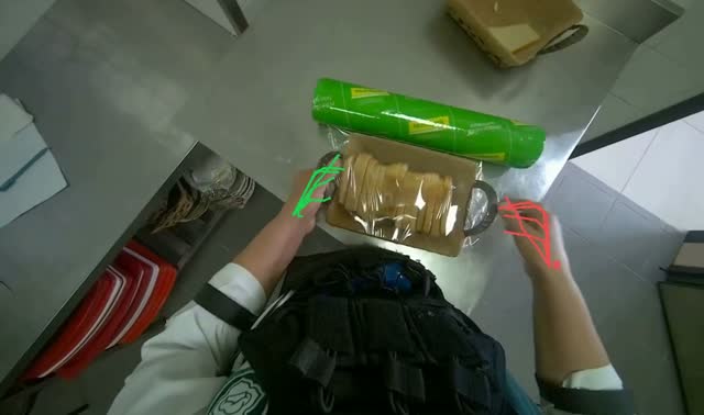 Wrapping bread basket with cling film: egocentric robotics sample