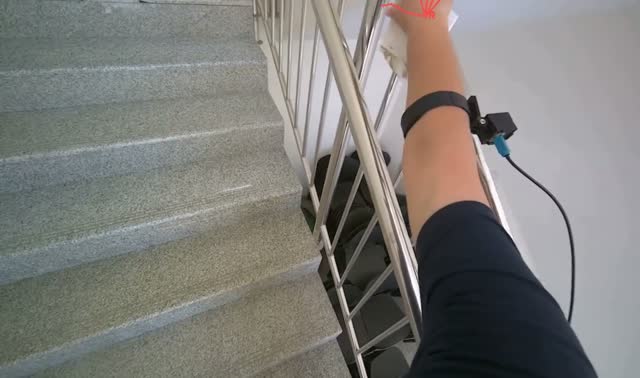 Wiping stair railing: egocentric robotics sample