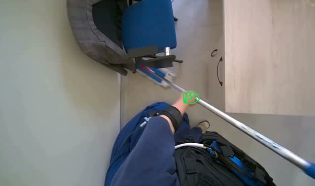 Mopping office floor: egocentric robotics sample