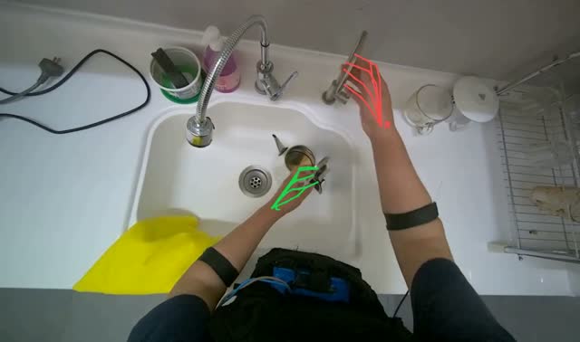 Preparing hot water dispenser: egocentric robotics sample