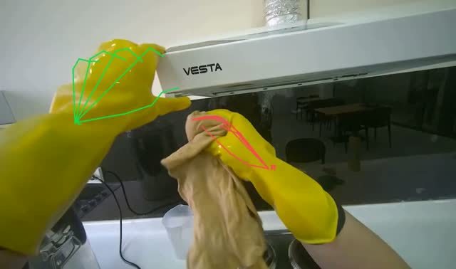 Wiping underside of range hood: egocentric robotics sample