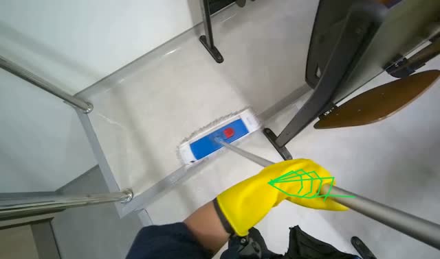 Mopping classroom floor: egocentric robotics sample