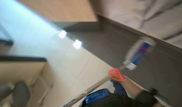 Mopping classroom floor: egocentric robotics sample