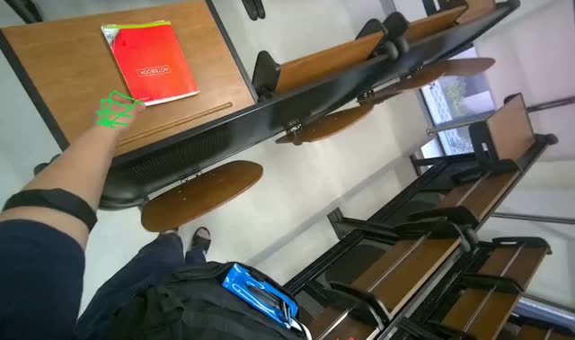 Setting up desks in lecture hall: egocentric robotics sample