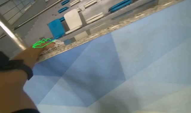 Wiping counter surface: egocentric robotics sample