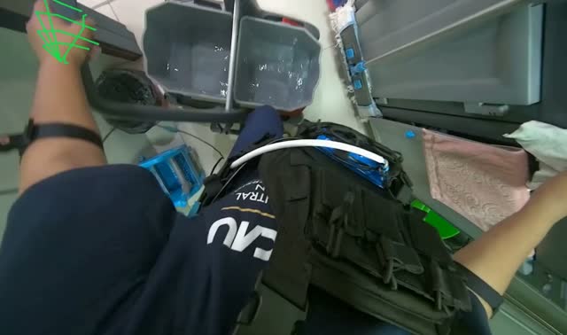 Preparing cleaning supplies: egocentric robotics sample