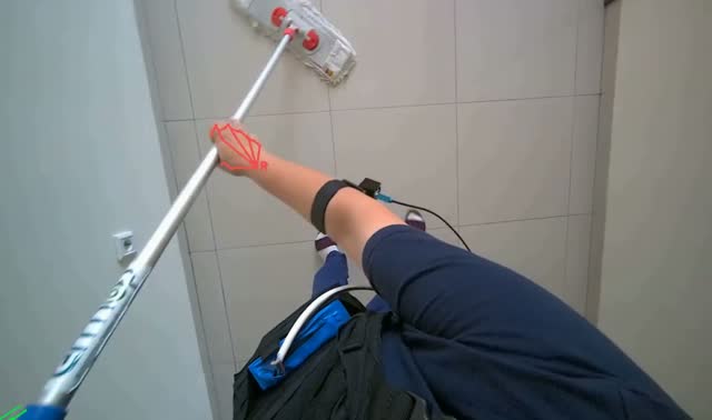 Mopping tiled floor: egocentric robotics sample