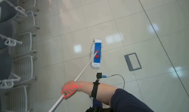 Mopping the floor: egocentric robotics sample