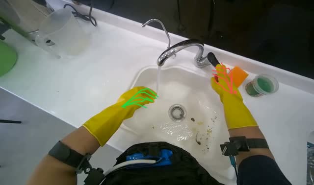 Wiping kitchen stovetop and range hood: egocentric robotics sample