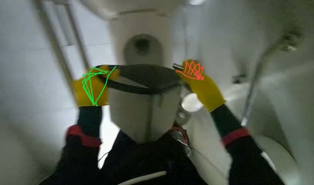 Cleaning the toilet: egocentric robotics sample