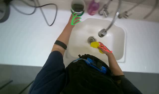 Cleaning kitchen sink: egocentric robotics sample