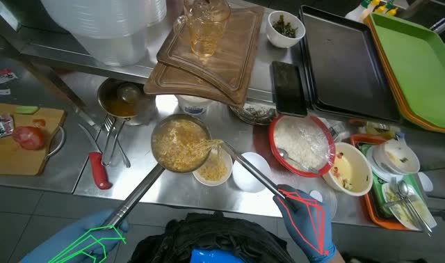 Serving instant noodles into bowls: egocentric robotics sample