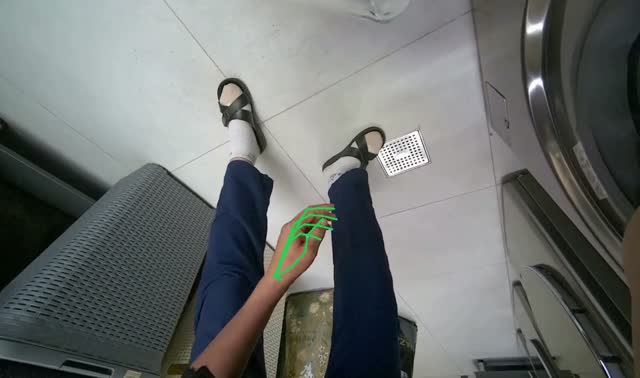 Operating washing machine: egocentric robotics sample