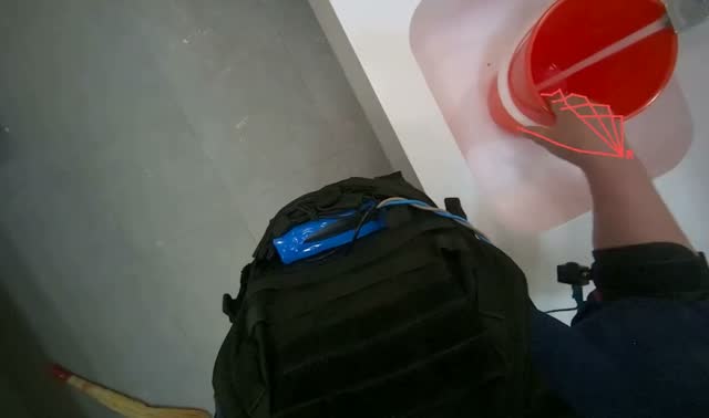 Filling buckets with water: egocentric robotics sample